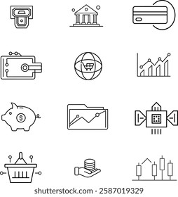 Creative business solutions related icon set. Innovation team management. Editable stroke on white.EPS 10