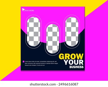 Creative Business Square Flyer Design Layout