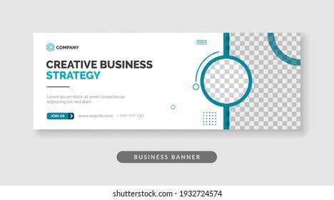 Plantilla de banner de estrategia empresarial creativa