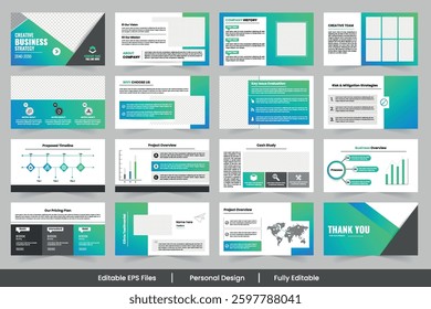 Creative business strategy presentation with modern design elements and engaging layouts