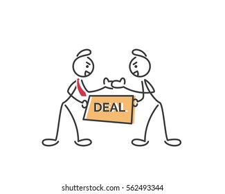 Creative Business Strategy Tips Stickman Illustration Concept - Find The Right Business Partner