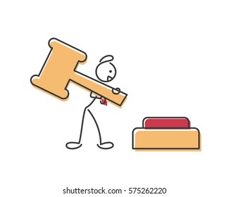Creative Business Strategy Tips Stickman Illustration Concept - Start Immediately