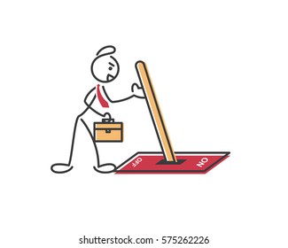 Creative Business Strategy Tips Stickman Illustration Concept - Start Immediately