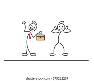 Creative Business Strategy Tips Stickman Illustration Concept - Don't Listen To Your Competitors