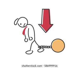 Creative Business Strategy Tips Stickman Illustration Concept - Don't Let Anything Slow You Down
