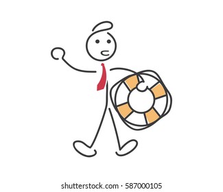Creative Business Strategy Tips Stickman Illustration Concept - Prepare For The Unplanned Situation