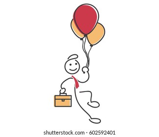 Creative Business Strategy Tips Stickman Illustration Concept - Let Your Ideas Take You To Another Level