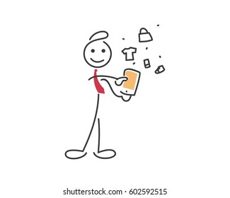 Creative Business Strategy Tips Stickman Illustration Concept - Provide A Mobile Solution For Your Business