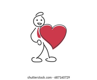 Creative Business Strategy Tips Stickman Illustration Concept - Show To Your Customer And Client That You Care
