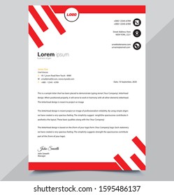 Creative business style letterhead template design for your project design