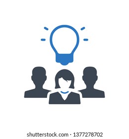 Creative business team icon
