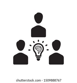 Creative business team icon, Teamwork problem solving, support team vector