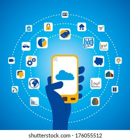 Vector de fondo de infografías de tecnología empresarial creativa