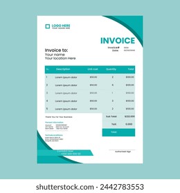 creative business template invoice design
