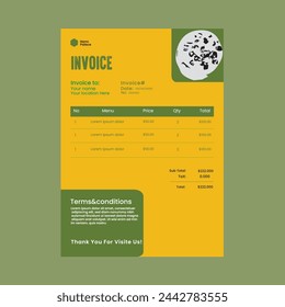 diseño de factura de plantilla de negocio creativo