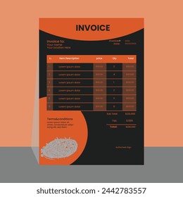creative business template invoice design