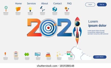 Creative business thinking 2021,darts shoot Into crotch for success,set icon, Idea concept vector illustration Infographic template.