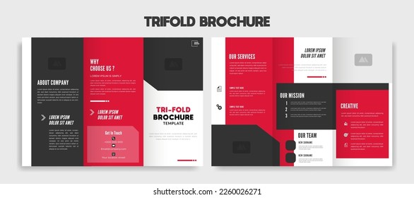 Creative Business Trifold brochure design template.