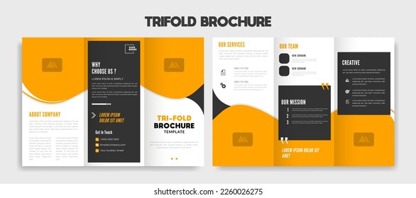 Creative Business Trifold brochure design template.