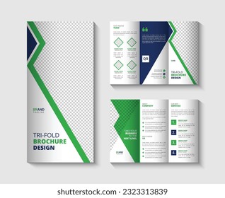 Creative business trifold brochure design template