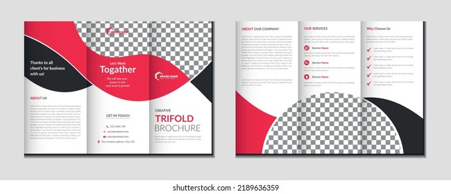 Creative business trifold brochure template design