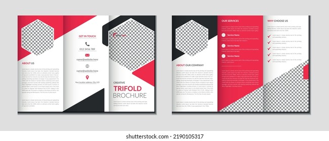 Creative business trifold brochure template design