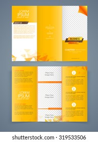 Creative Business Trifold Brochure, Template or Flyer design with free space for your images and content.