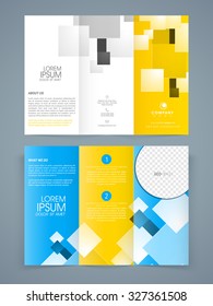 Folleto creativo comercial, diseño de plantilla o volante con espacio para la imagen.