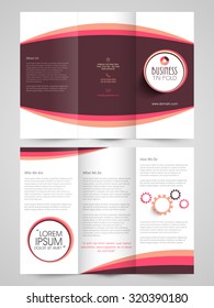Creative Business Trifold, Flyer, Banner or Template design in multicolors.