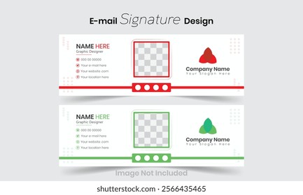 Creative business vector e-mail signature design