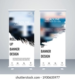 Creative business vector roll up banner design