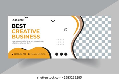 Creative business web banner design template