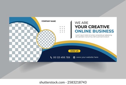 Creative business web banner design template
