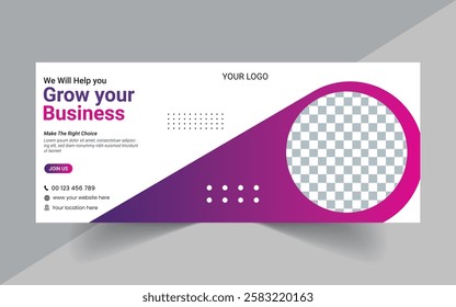 Creative business web banner design template