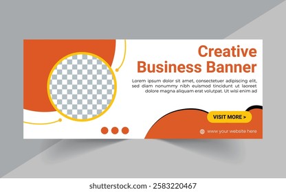 Creative business web banner design template