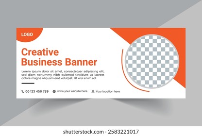 Creative business web banner design template