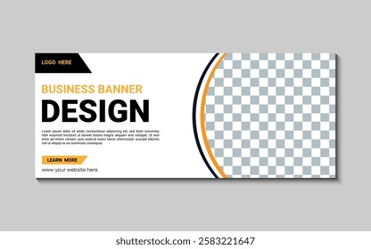 Creative business web banner design template