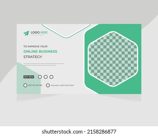 Creative business web banner presentation and landing cover page, youtube thumbnail template