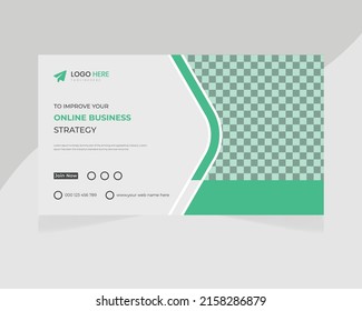 Creative business web banner presentation and landing cover page, youtube thumbnail template