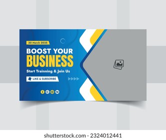 creative business youtube thumbnail or cover banner template