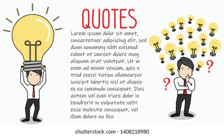 Creative businessman get the idea lightbulb head. flat vector design.