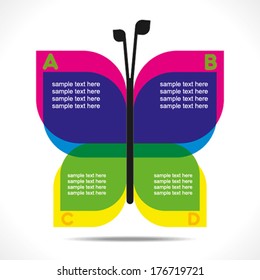 creative butterfly business info-graphics concept vector