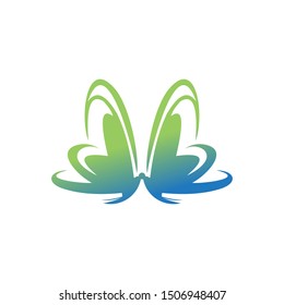 creative butterfly colourful logo  template