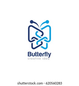 Creative Butterfly Concept Logo Design Template