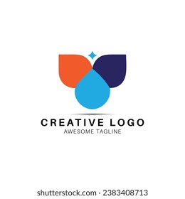 Creative butterfly logo design icon