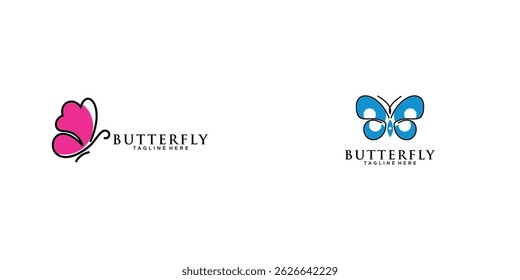 Creative butterfly logo design with modern concept