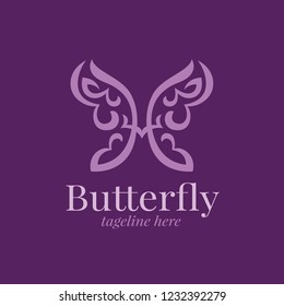 
Creative Butterfly logo design template in arabesque and mandala style.
