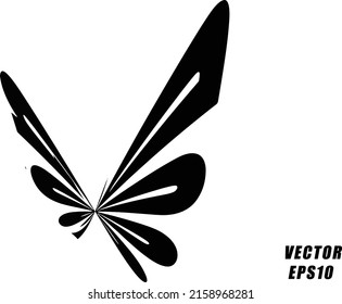 creative butterfly on isolated white background minimalism vector eps 10