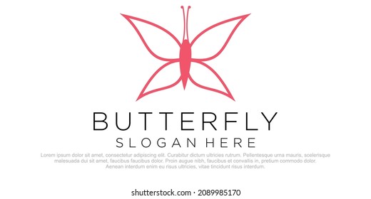 Creative Butterfly vector logo template. Beauty salon - sign creative illustration.
