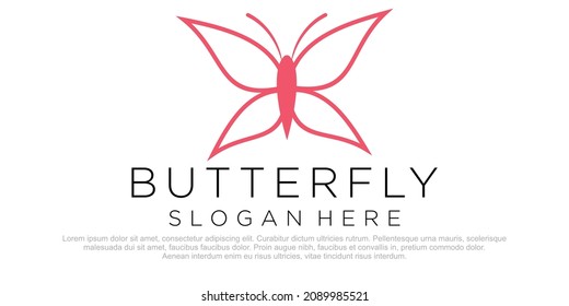 Creative Butterfly vector logo template. Beauty salon - sign creative illustration.